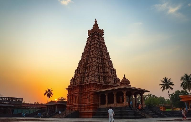 Iconic landmark of Thanjavur - drop taxi route