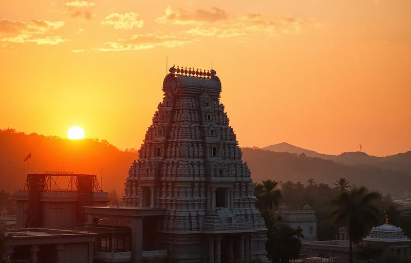 Iconic landmark of Tirupati - drop taxi route